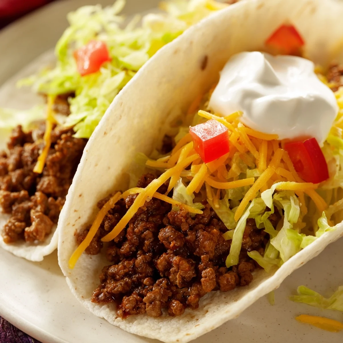 Beef Tacos with Cheese