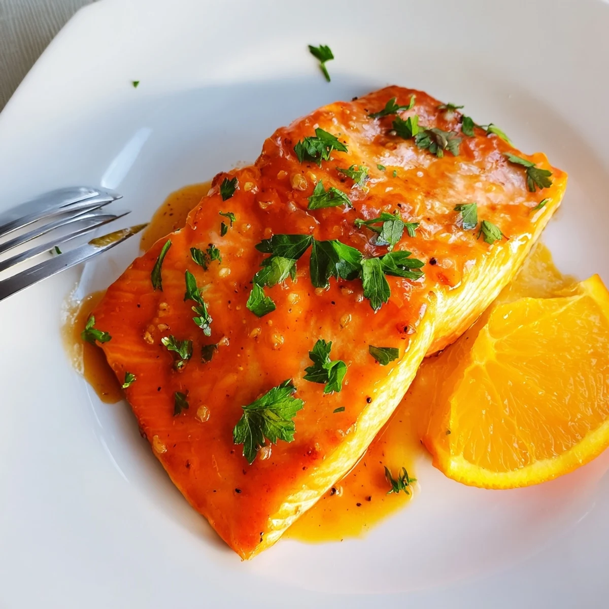 Tender, flaky salmon with a sticky citrus glaze, served alongside steamed asparagus for dinner.