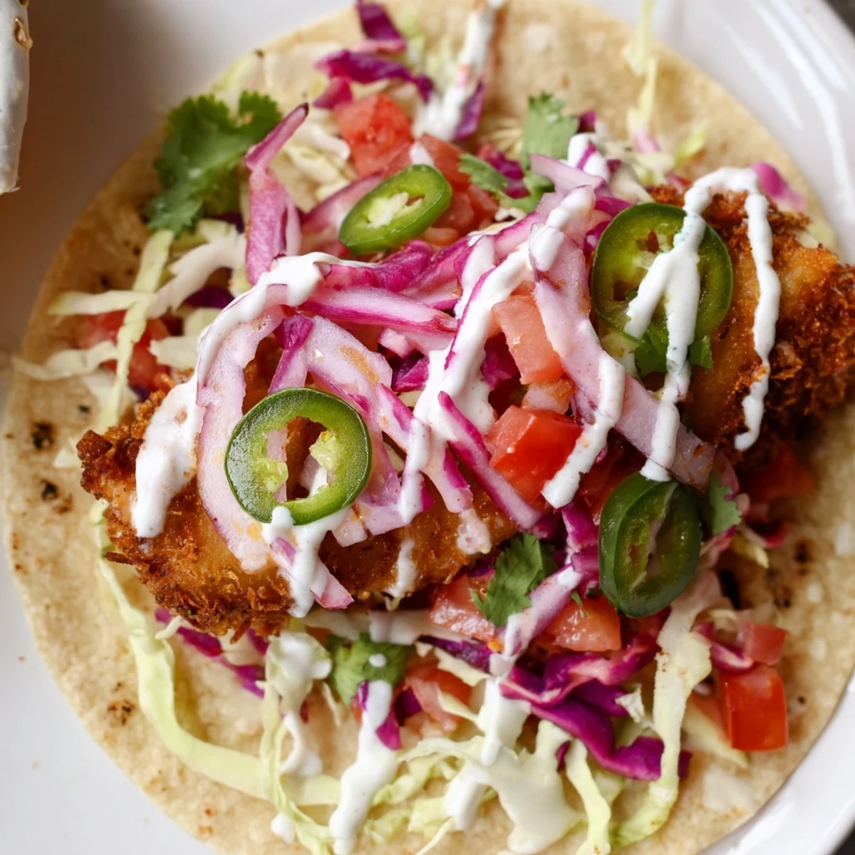 Super Bowl Crispy Fish Tacos served warm with beer and cilantro for game day.