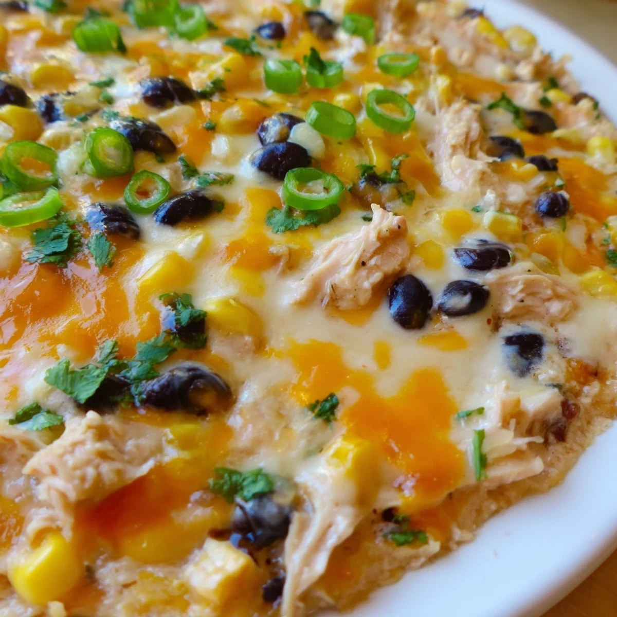 Cheesy Chicken Enchilada Dip with a spicy kick, served with crispy tortilla chips for a party appetizer.