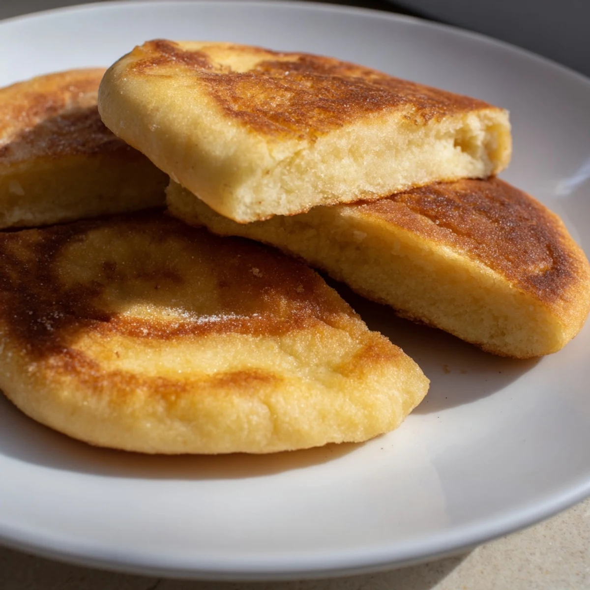 Soft, golden Irish Potato Bread Farls cooked in butter on a skillet, crisp outside and tender inside, perfect for breakfast with eggs and bacon.  