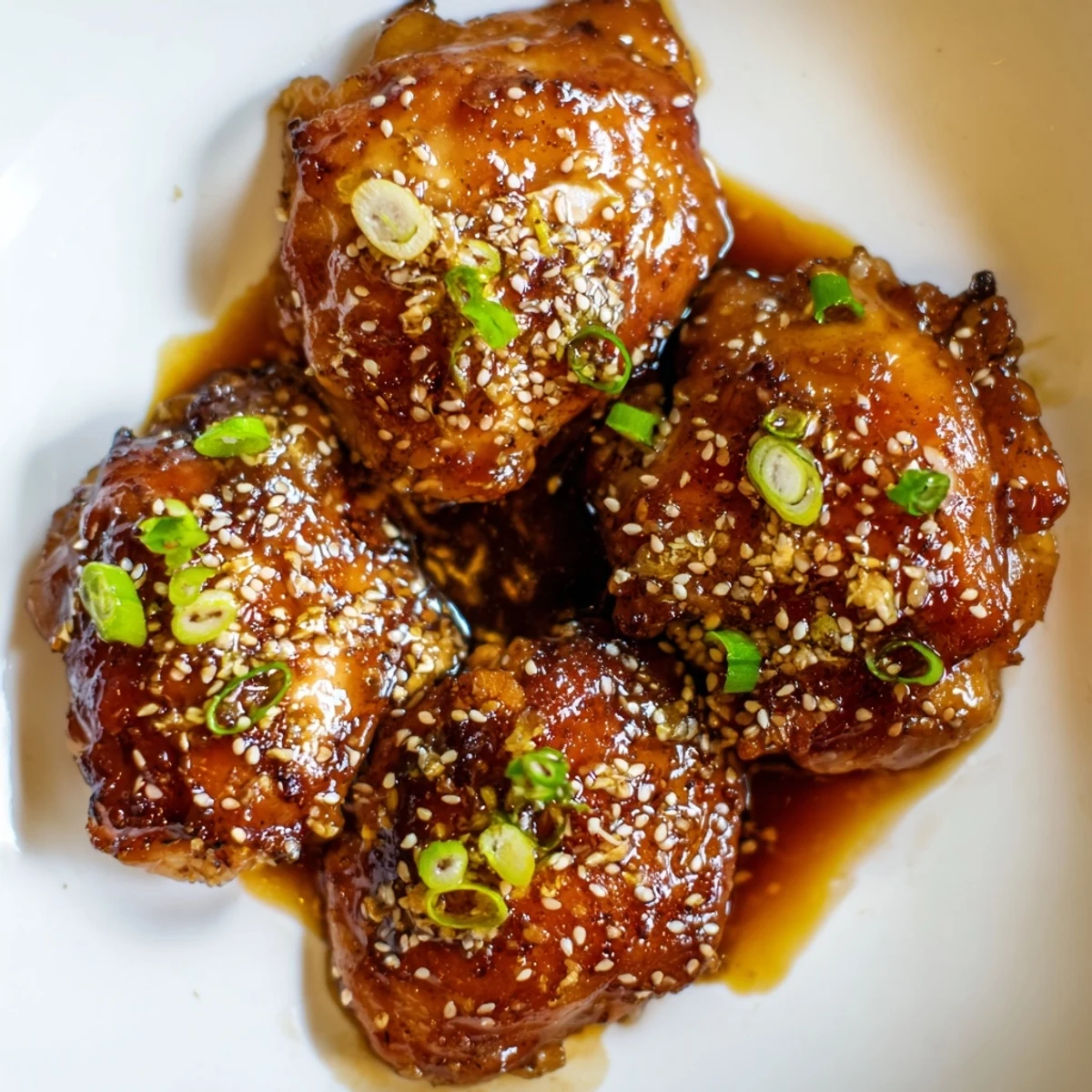 Slow cooker Crock Pot Huli Huli chicken glazed with shiny caramelized pineapple soy sauce