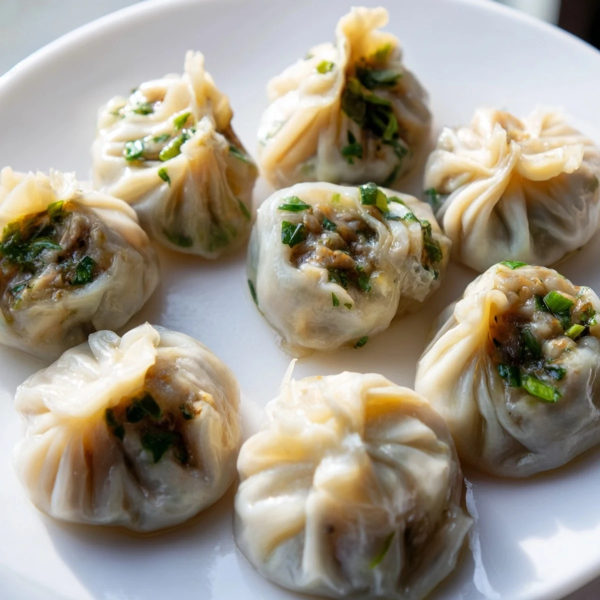 Golden Nepali momo dumplings pleated by hand and served with rich sesame tomato chutney