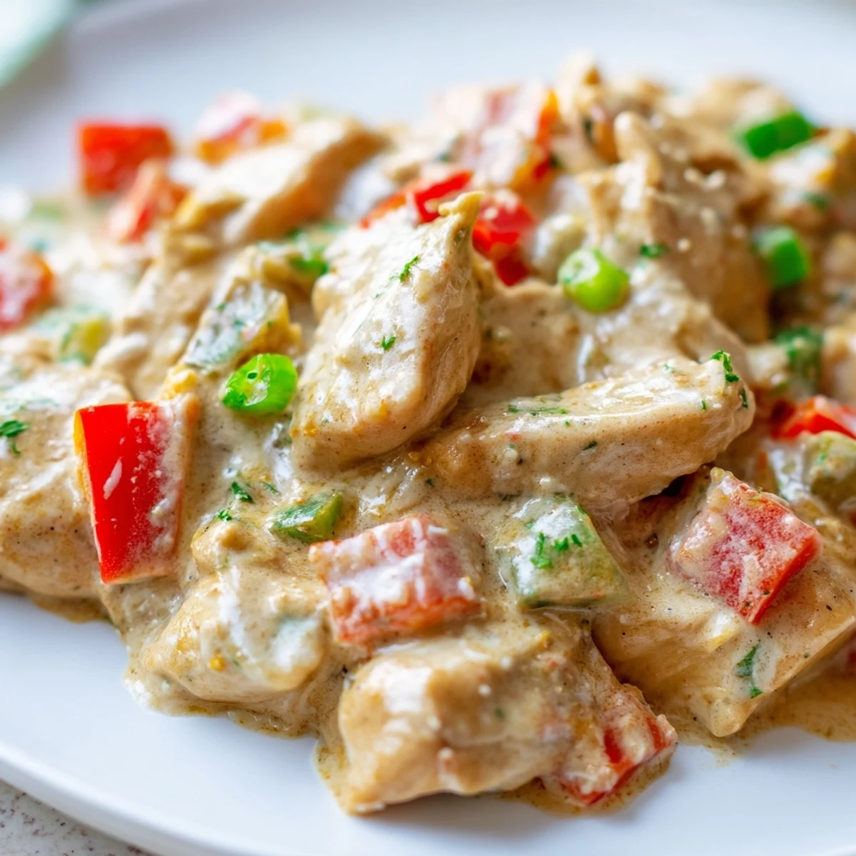Savory creamy Cajun chicken rice bowls garnished with fresh green onions over a bed of perfectly steamed white rice