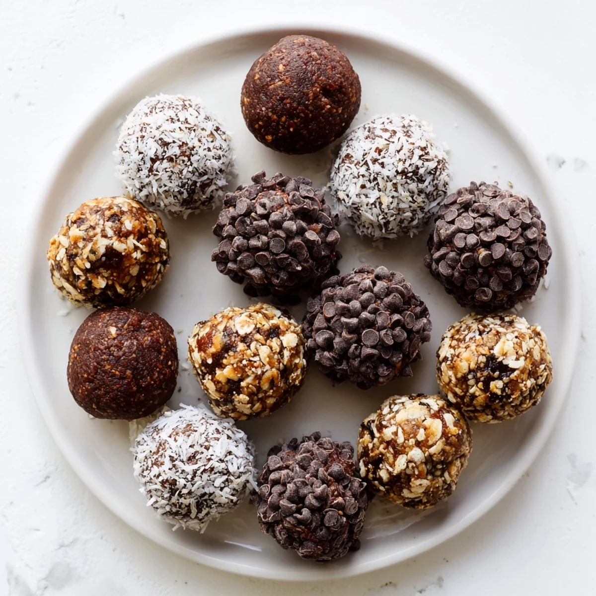 Rich and chocolatey no bake brownie bites with cocoa powder and walnuts, ready for quick snacking