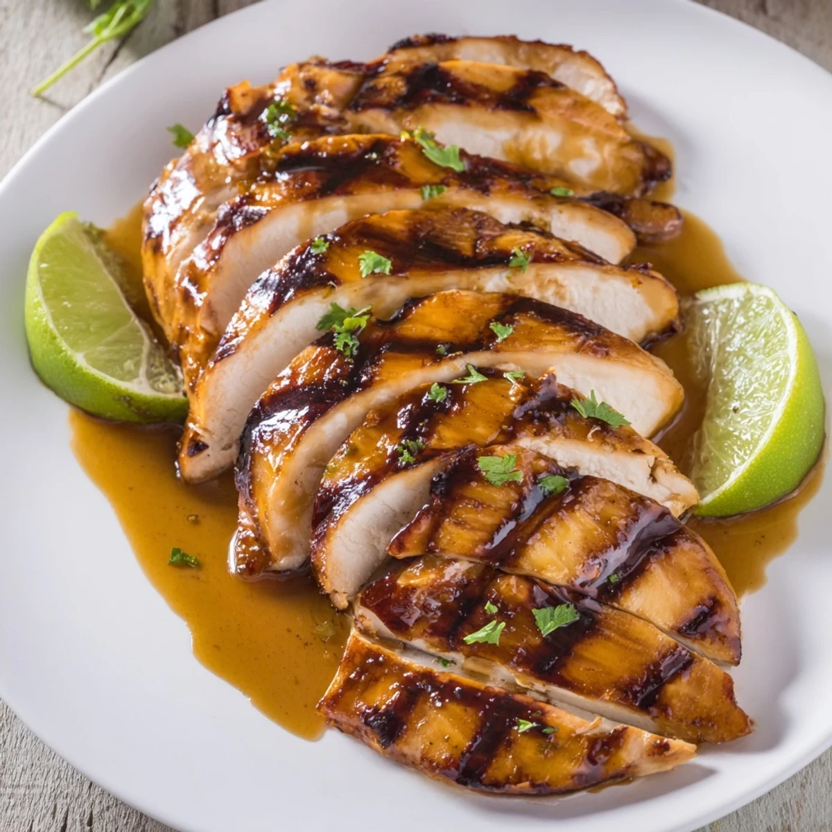 Juicy, zesty slices of Key West Grilled Chicken With Tropical Citrus Marinade.