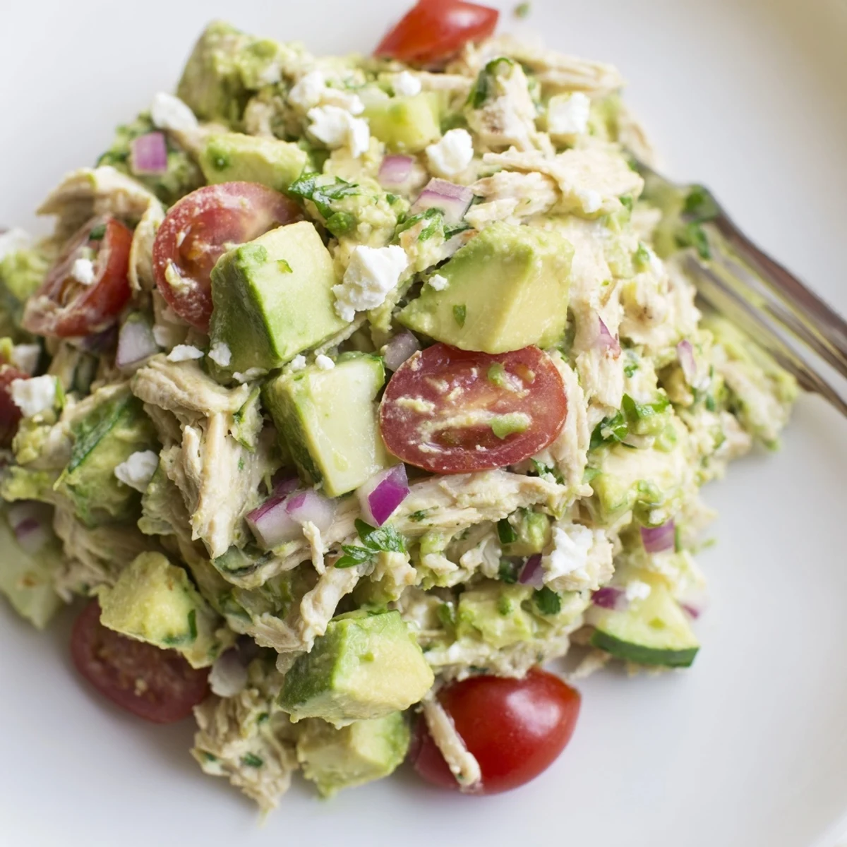 Serve Avocado Chicken Salad atop butter lettuce for light flavorful lunches.