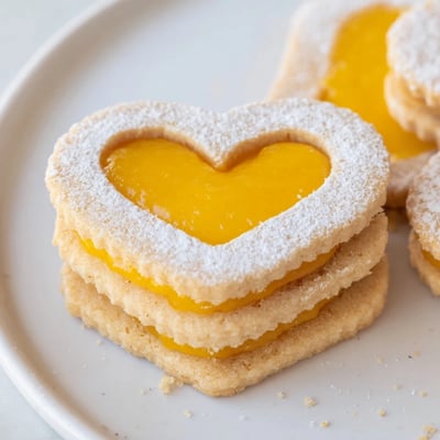 Meyer Lemon Linzer Cookies