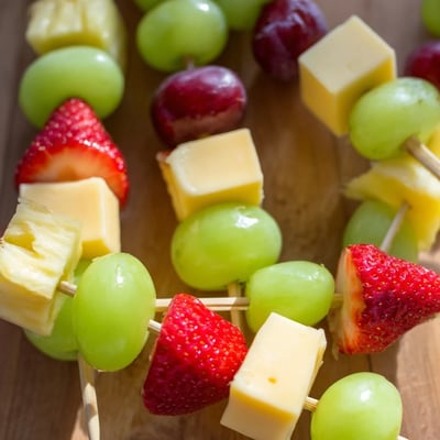 Delicious Fruit And Cheese Kabobs