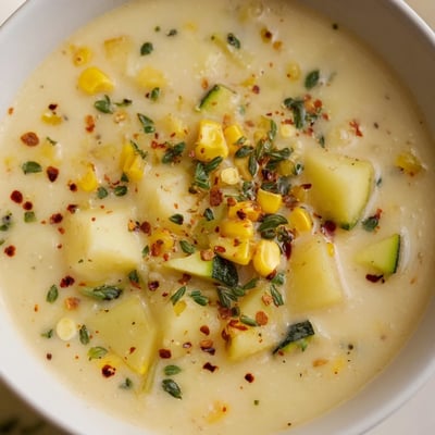 Hearty Potato Corn Zucchini Soup