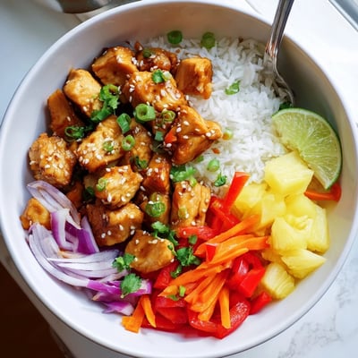 Pineapple Chicken Rice Bowl
