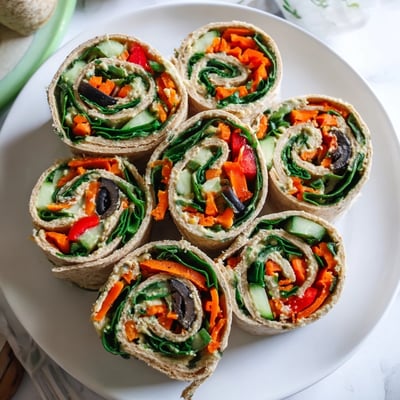 Vegan Hummus Veggie Pinwheels